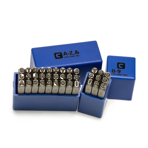 Professional 1/8 in Letter and Number Stamp Set, 36 pcs